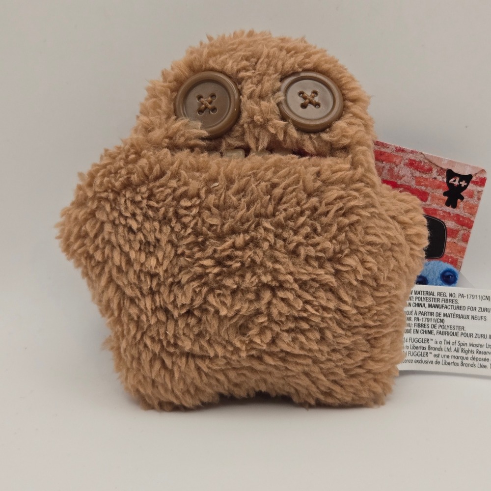 Zuru New Sir Splodgealot Fuggler Keyring Brown Monster Plush Clip Weirdcore 4in